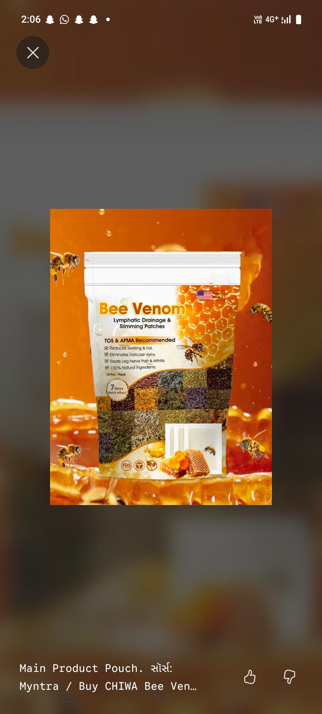 Bee Venom Lymphatic Drainage & Slimming Patches