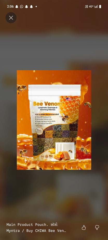 Bee Venom Lymphatic Drainage & Slimming Patches