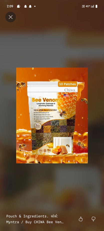 Bee Venom Lymphatic Drainage & Slimming Patches